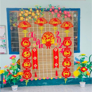 Cặp câu đối trang trí tết (rộng 25cm- dài mỗi dây 150cm)