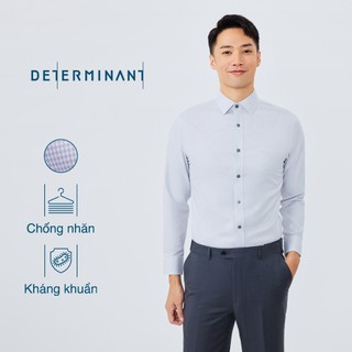 301 - ÁO SƠ MI WRINKLE FREE CHỐNG NHĂN DÀI TAY KẺ CARO MÀU XÁM - 10519NZ