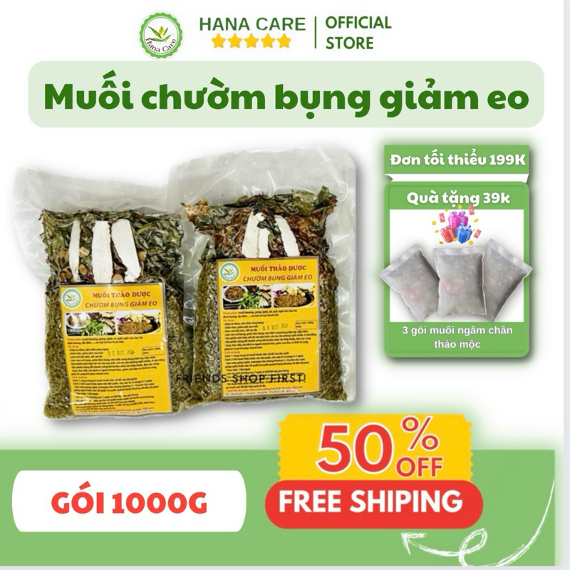 Muối Thảo Dược Chườm Bụng Sau Sinh 1000g - Giảm Vòng Eo Săn Chắc cơ thể giảm eo an toàn .