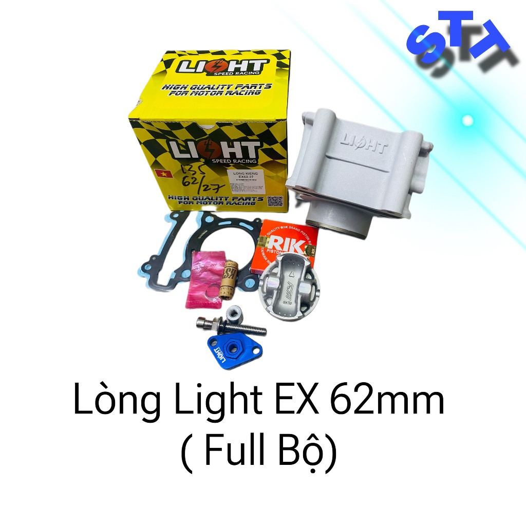 Lòng LIGHT EX 62mm chân lòng zin ( H27 ) ( Full bộ tặng kèm tăng cam CNC 135 )