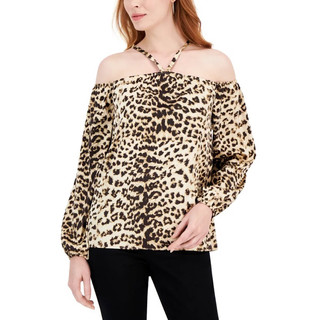 Áo kiểu bẹt vai vải lụa Off the shoulder INC vnxk dư xịn