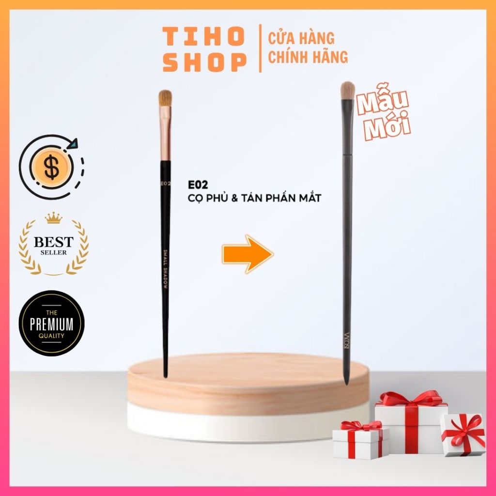 Cọ Tán Phấn Mắt Đầu Nhỏ VACOSI Đầu Small Shadow Brush - E02