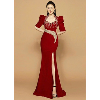SIZE>70KG ĐẦM CỔ NỮ HOÀNG KHOÉT EO