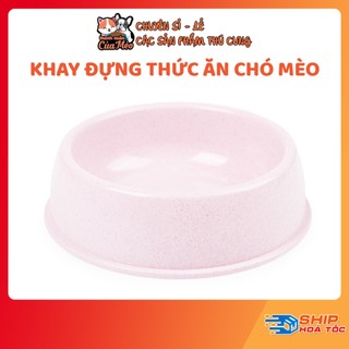 KHAY ĐỰNG THỨC ĂN CHÓ MÈO - MÀU HỒNG
