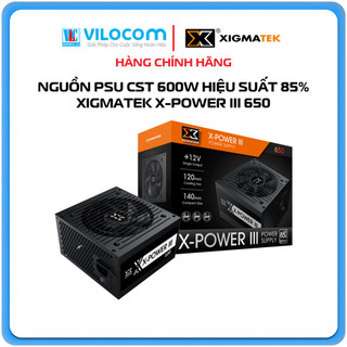 Nguồn Máy Tính Công Suất Thực Xigmatek X-POWER III 650 ( 600W, 230V ) - Chính Hãng Mai Hoàng Phân Phối