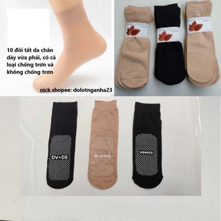 10 đôi tất da chân chống trơn cho nữ chất mỏng