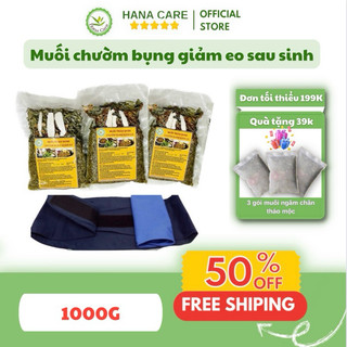 Muối thảo dược chườm bụng sau sinh giảm mỡ thừa giúp vòng eo thon gọn sau sinh .