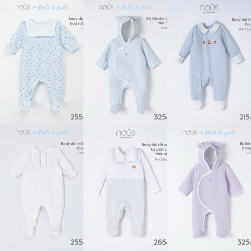 |DÒNG CAO CẤP NOUS PREMIUM| BODY CÓ TẤT 0-12M