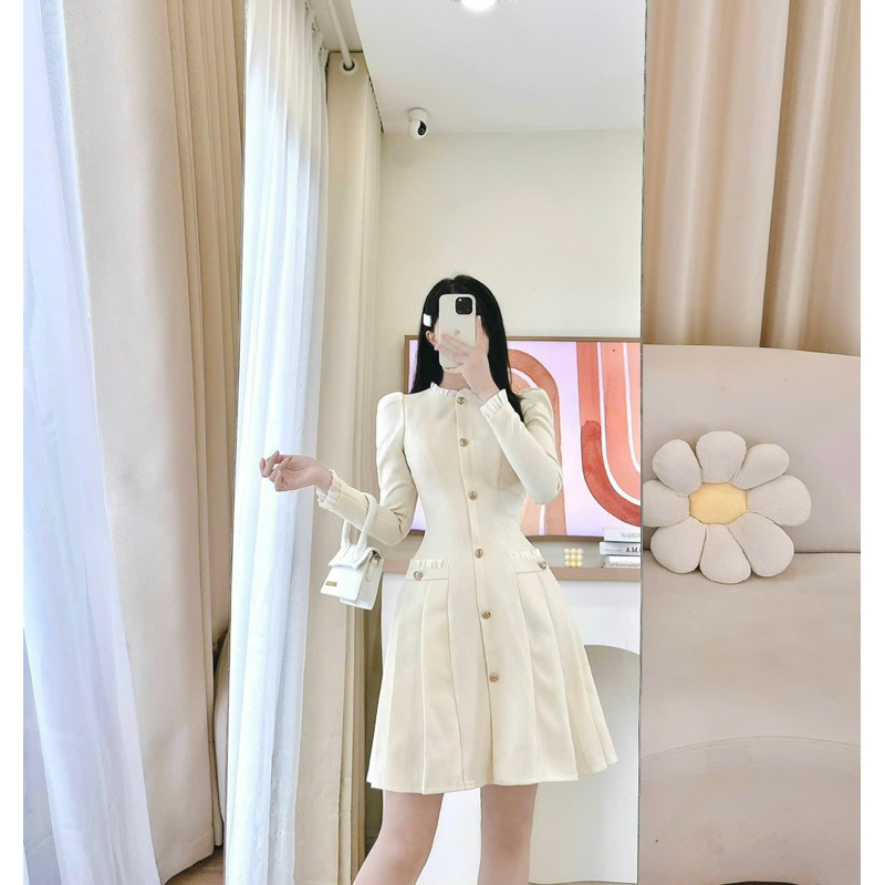 Váy dạ tweed đuôi cá