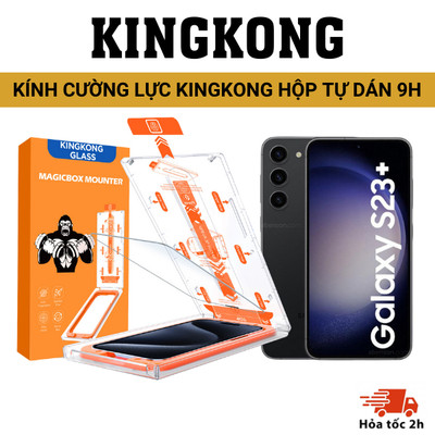[ SAMSUNG ] Kính cường lực tự dán KINGKONG MAGICBOX phủ nano mượt mà, Có khung tự lấy bụi 9H cho S22 S23 S24 ULTRA