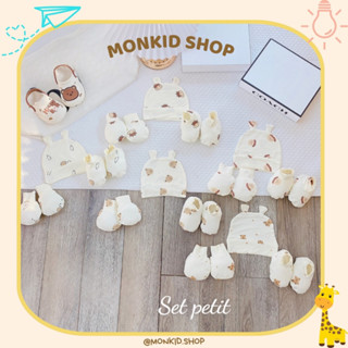 MŨ, BAO TAY, BAO CHÂN CHẤT THUN LẠNH PETIT, BẢNG MÀU HÀN QUỐC SIÊU MỀM, MÁT CHO BÉ SƠ SINH