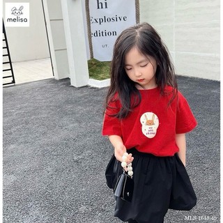 Bh2417- sét mls hình thỏ áo đỏ chân váy đen we are friends