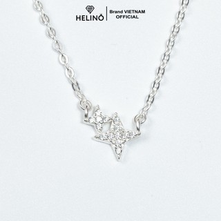  Dây chuyền bạc nữ HELINO 2 ngôi sao đính đá, Double Stars lấp lánh C13