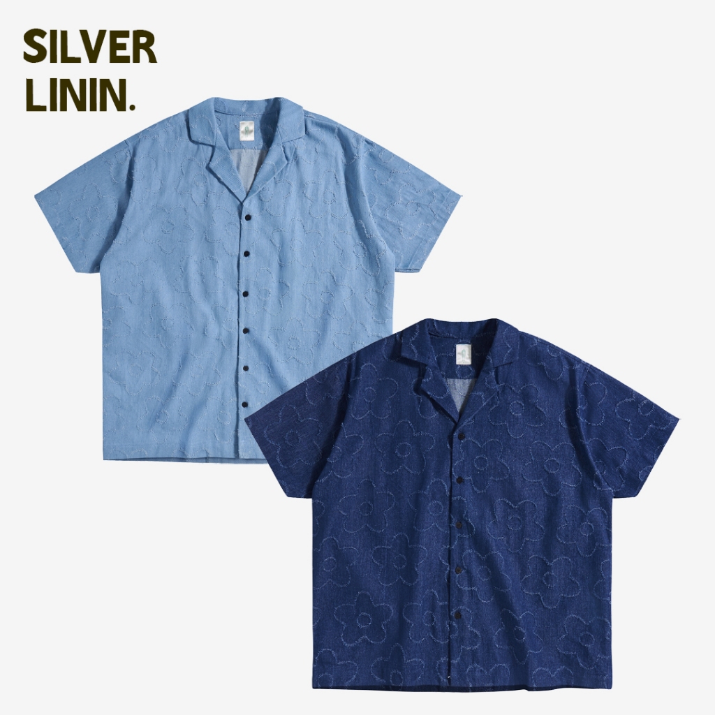 FLORAL DENIM SHIRT - Áo sơ mi denim hoa