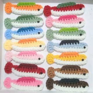 Ghim cài, móc khóa con cá bằng len handmade bosshandmade