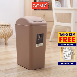 Thùng rác nhựa nắp lật 12L - Thùng đựng rác nắp lật - GOMY R10