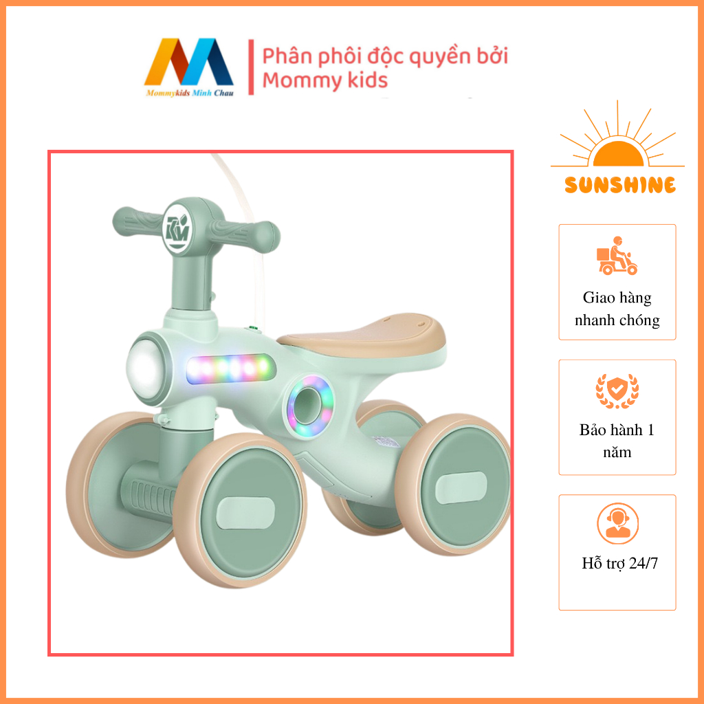 XE CHÒI CHÂN CHỐNG SỐC CHO BÉ CÓ ĐÈN VÀ NHẠC DÀNH CHO TRẺ TỪ 1-3 TUỔI