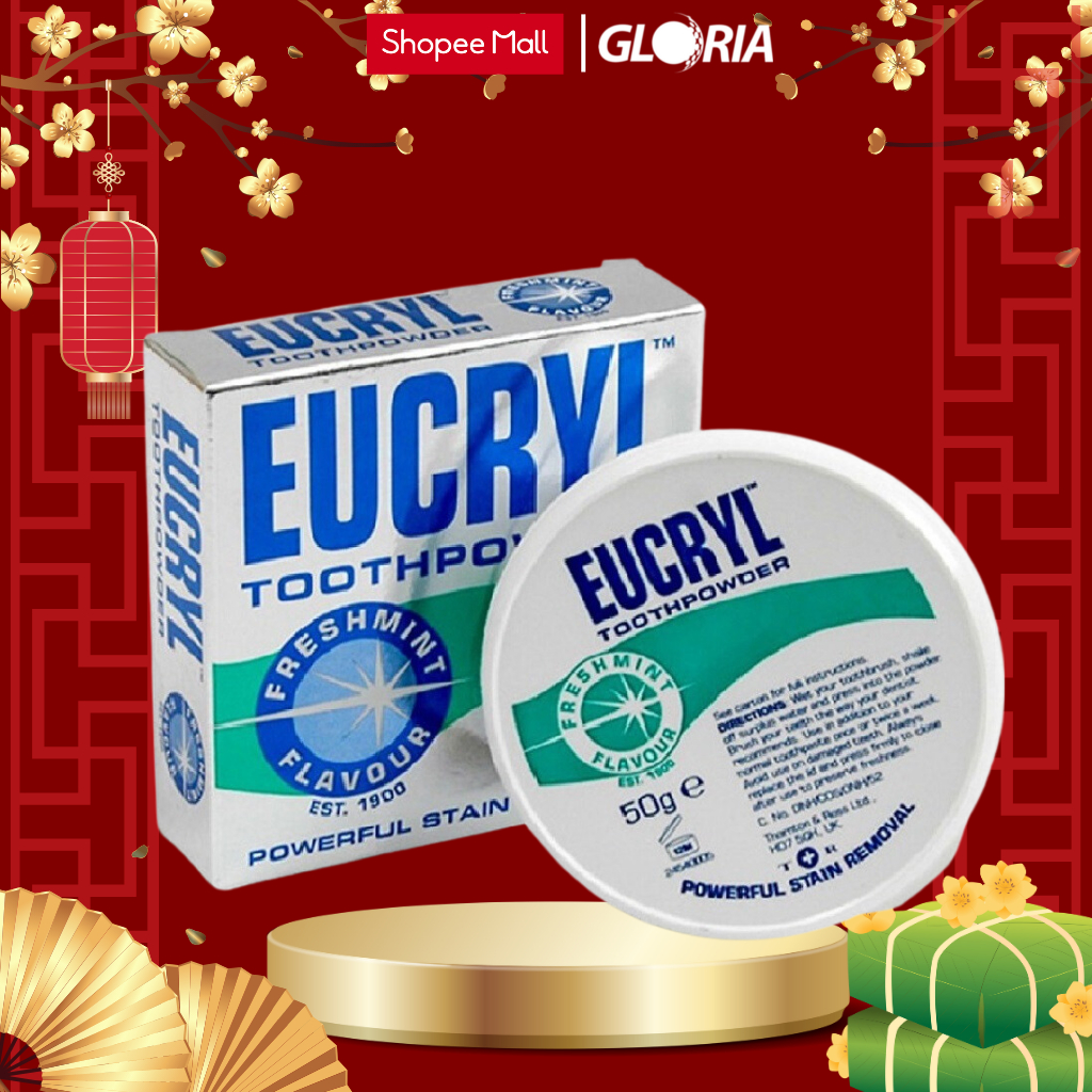 Bột Tẩy Trắng Răng Eucryl Powerful Stain Removal Toothpowder 50g