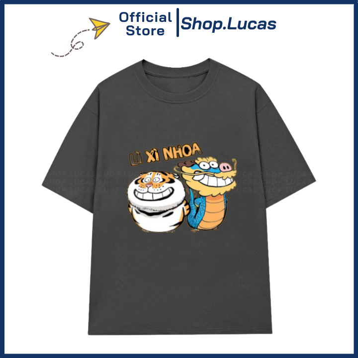 Áo Thun TẾT RỒNG CHI BI XUÂN GIÁP THÌN Unisex Nam Nữ Áo Gia Đình Cặp Đôi Shop.Lucas - LÌ XÌ RỒNG