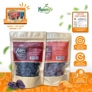 Combo 2 túi Mận - Mơ sấy dẻo Yummifo không hạt túi kraft cao cấp tặng kèm 1 in 4 túi nhỏ đầy đủ hương vị chua ngọt 250g