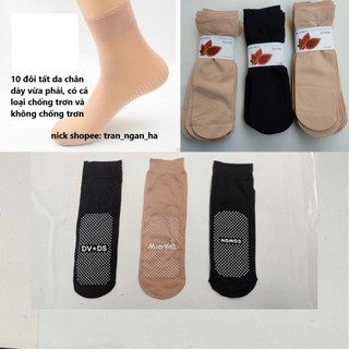 10 đôi tất chống trơn nữ loại mỏng dai