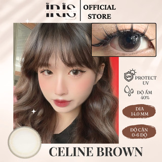 Kính áp tròng cao cấp IRIS Celine Brown Lens + Tặng kèm khay dụng cụ| Có độ cận từ 1 - 4 độ