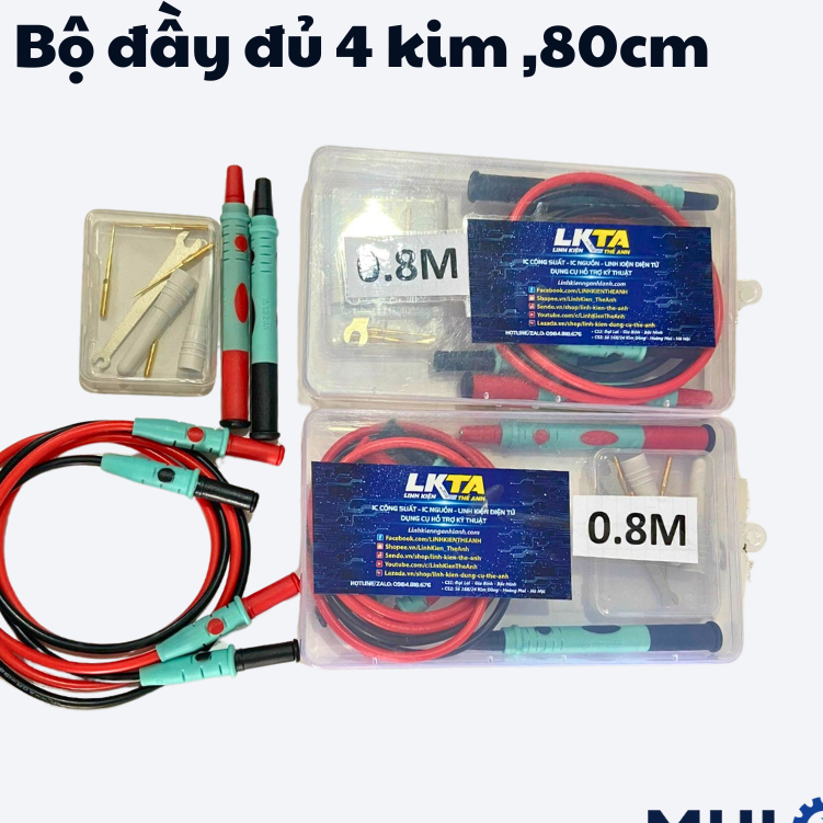 Dây đồng hồ đo điện,que đo đồng hộ vạn năng,bộ dây đo đầu kim đồng hồ vạn năng-vật tư điện lạnh mhl