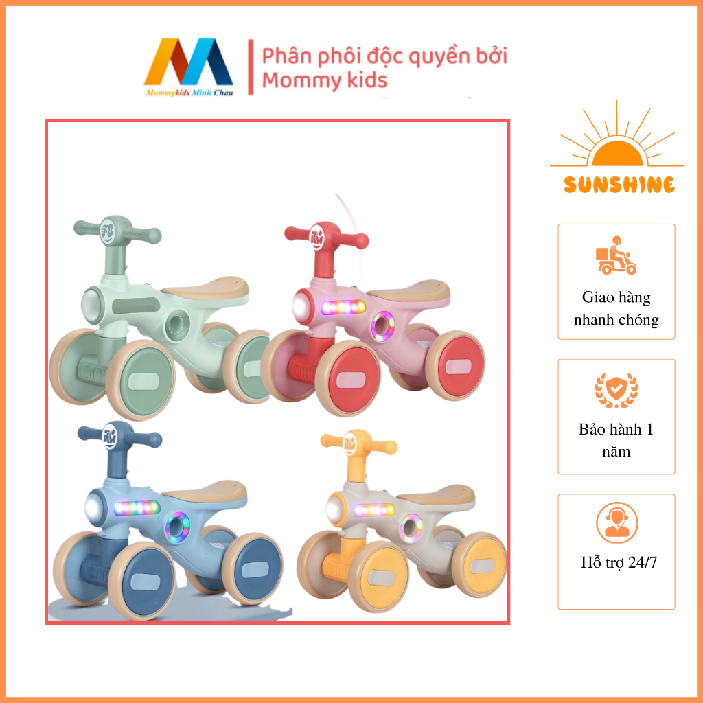XE CHÒI CHÂN CHỐNG SỐC CHO BÉ CÓ ĐÈN VÀ NHẠC DÀNH CHO TRẺ TỪ 1-3 TUỔI