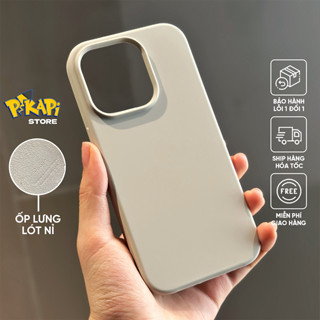 Ốp iPhone Silicon Chống Bẩn Titan Thời Thượng - Lót Nỉ Bảo Vệ Toàn Diện - Pikapi phụ kiện