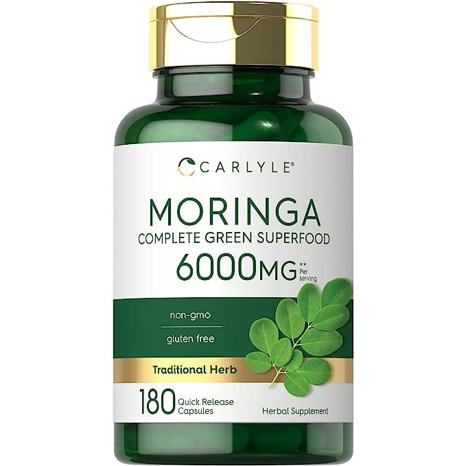 Carlyle Moringa 6000mg - Viên uống chùm ngây chống oxy hóa, sức khoẻ tim mạch và miễn dịch 180 viên