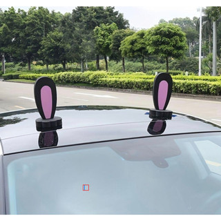  Phụ Kiện Tai Thỏ Trang Trí Xe Hơi Hình Hoạt Hình Dễ Thương 3D trang trí nóc xe ô tô
