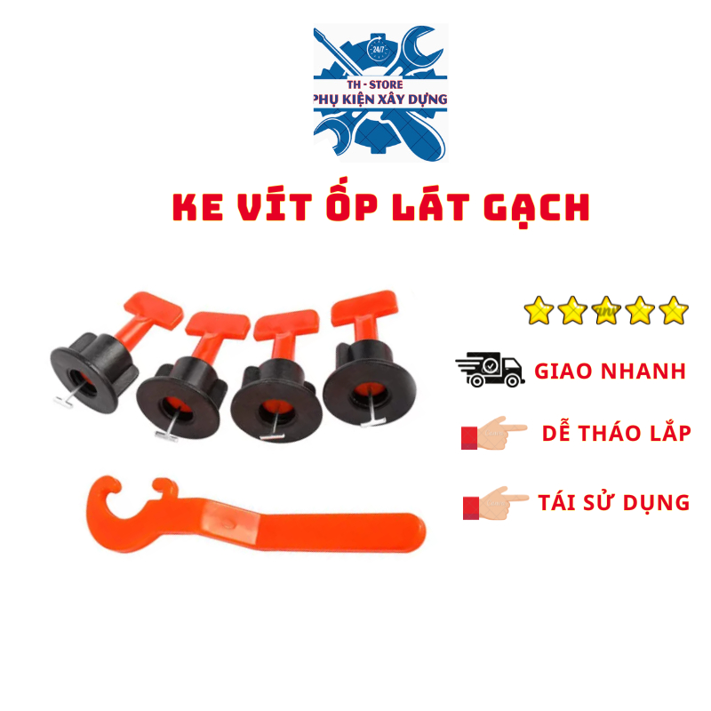 Ke Vít Ốp Lát Gạch Men (1 Túi 50 ke vít kèm 1 cờ lê vặn)