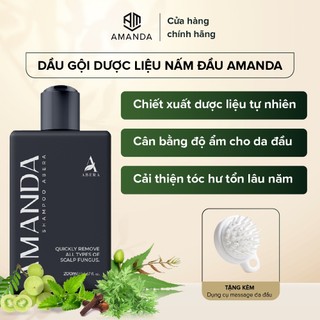 Dầu Gội Amanda Abera - Hỗ Trợ Cải Thiện Tình Trạng Gàu, Ngứa, Nấm Da Đầu - Tặng Kèm 01 Lược Massage Da Đầu