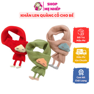 Khăn len quàng cổ cho bé gắn hình đám mây dễ thương