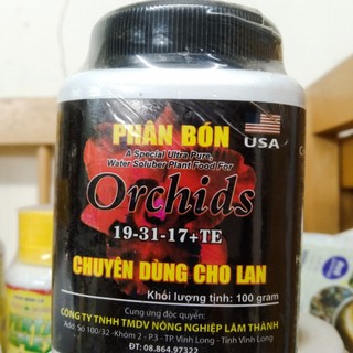 Orchids 19-31-17 hủ 100gr - Phân bón chuyên dùng cho Hoa phong lan
