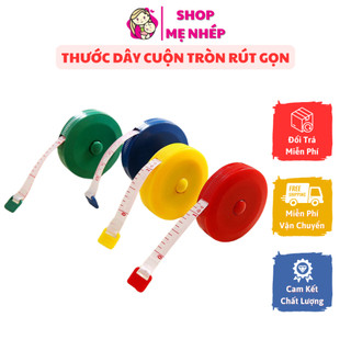 Thước dây cuộn tròn rút gọn dài 1,5 mét (màu ngẫu nhiên)