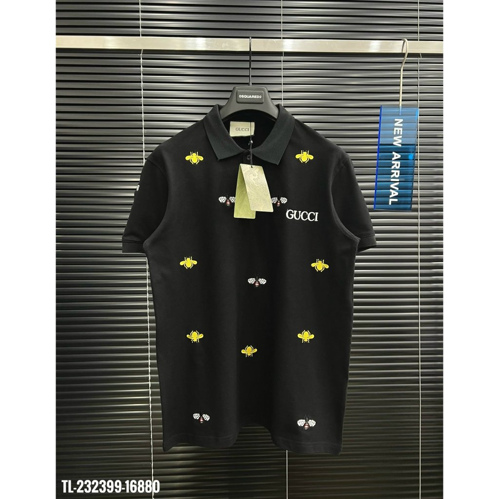 🔥Hot🔥Áo polo Gucci thêu hình thiết kế hot trend Nam Nữ New 2024