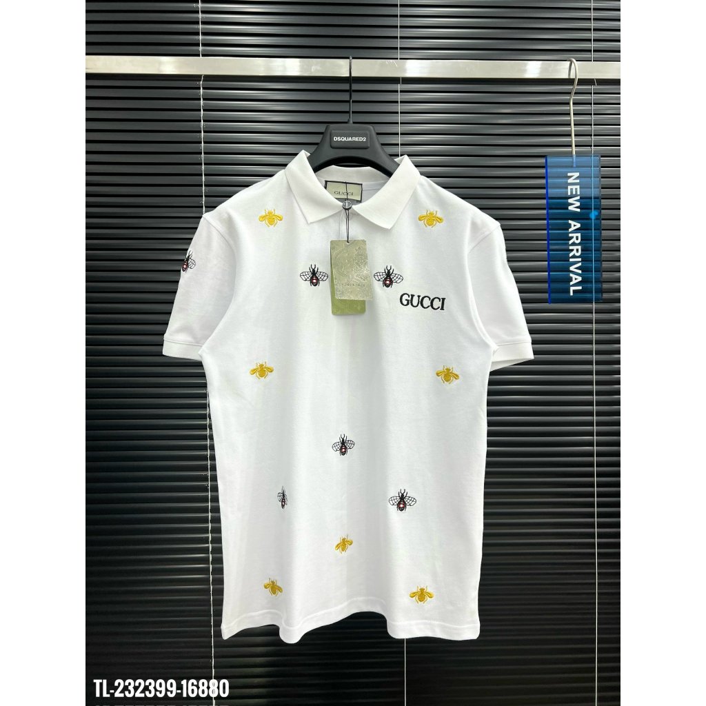 🔥Hot🔥Áo polo Gucci thêu hình thiết kế hot trend Nam Nữ New 2024