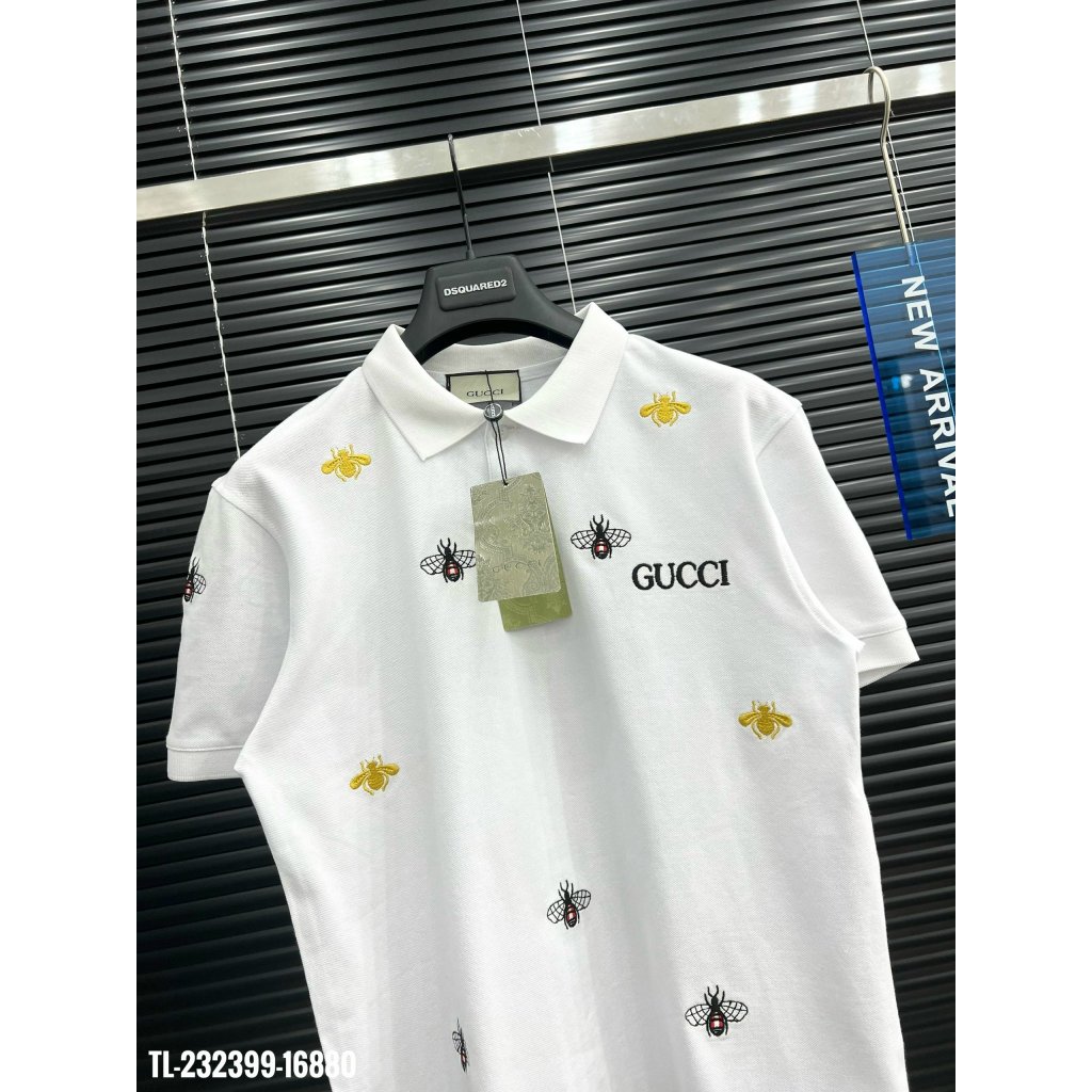 🔥Hot🔥Áo polo Gucci thêu hình thiết kế hot trend Nam Nữ New 2024
