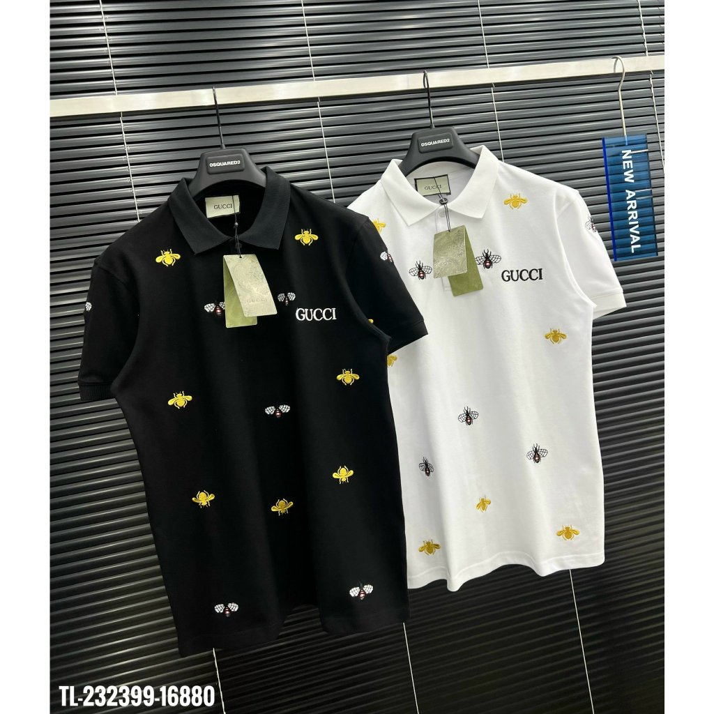 🔥Hot🔥Áo polo Gucci thêu hình thiết kế hot trend Nam Nữ New 2024