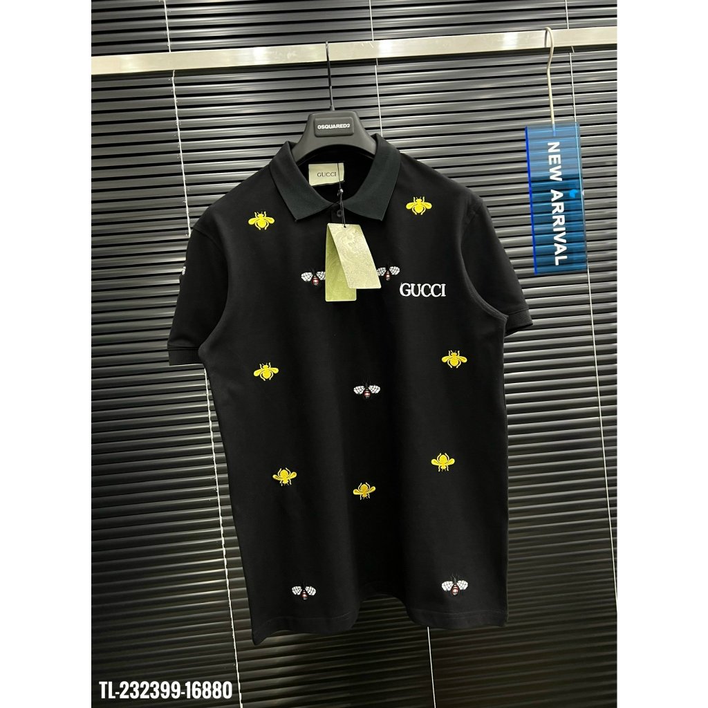 🔥Hot🔥Áo polo Gucci thêu hình thiết kế hot trend Nam Nữ New 2024