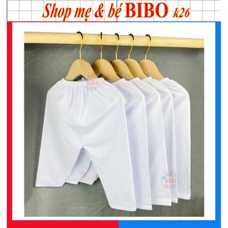 Quần Dài Cho Bé Sơ Sinh Màu Trắng Chất 100% Cotton Dày Dặn, Mịn, Đẹp,Cho Bé Mặc Nhà Mát (3-45KG)
