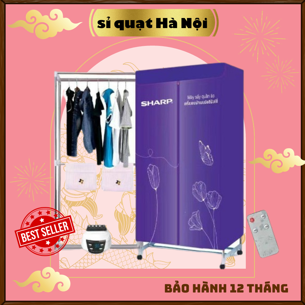 Tủ Sấy Quần Áo Sharp SH-016 Thái Lan - Bảo hành 12 Tháng, Tủ Siêu Khỏe Siêu Tiện Dụng Công Suất Mạnh 1600W - Sỉ Quạt