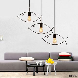 Đèn thả trần hình con cá đẹp (không bao gồm bóng)