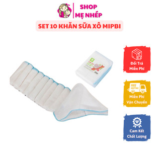 Set 10 khăn xô sữa mipbi đủ loại 2 lớp/3 lớp/4 lớp