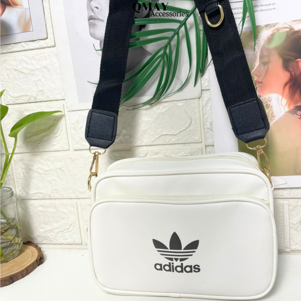 Túi đeo chéo nam nữ adidas kèm túi nhỏ mini bag 2 ngăn tiện lợi chống thấm nước Kích thước 18cm x 5.5cm x 11.5cm