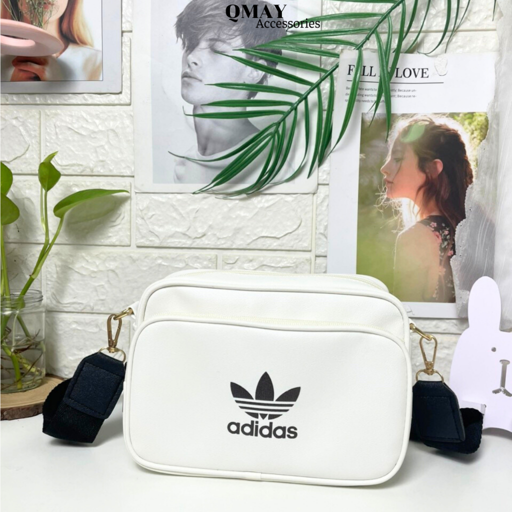 Túi đeo chéo nam nữ adidas kèm túi nhỏ mini bag 2 ngăn tiện lợi chống thấm nước Kích thước 18cm x 5.5cm x 11.5cm