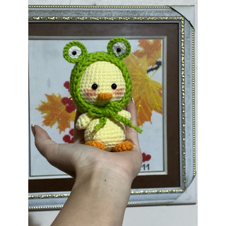 (CÓ SẴN) Móc khoá vịt đội mũ ếch cute, vô tri