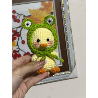 (CÓ SẴN) Móc khoá vịt đội mũ ếch cute, vô tri