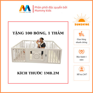 Quây cũi nhựa  CHO BÉ CAO CẤP CÓ CHỮNG NHẬN AN TOÀN PHONG CÁCH CHÂU ÂU  TẶNG 100 bóng 1 thảm